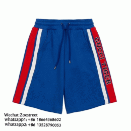 GU1376 GU Tiger Lable Blue Cotton Shorts