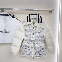 Autumn and winter new woven patchwork down jacket
